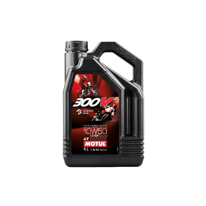 Huile Motul 300V² 4T FL Route/Tout-Terrain 10W50 4 l