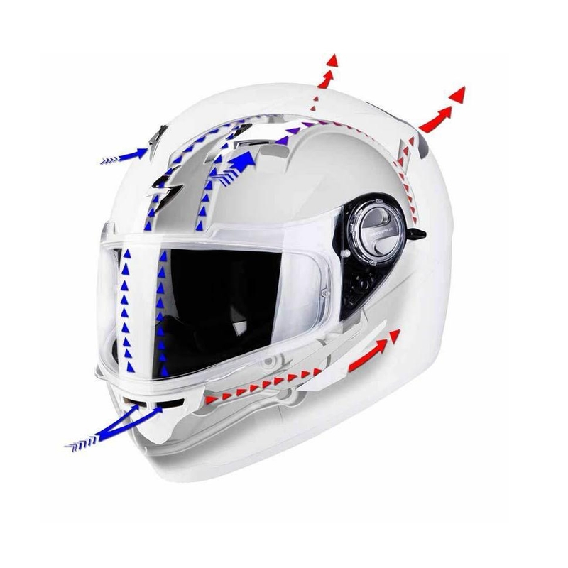 Moto přilba integrální Scorpion EXO-500 AIR bílo-červená