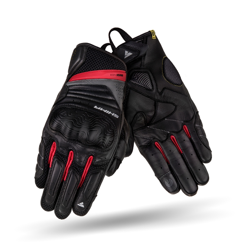 Gants moto Shima Rush noir-rouge