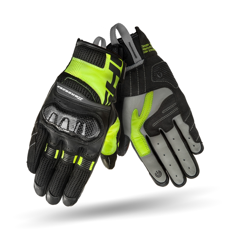 Gants moto Shima X-Breeze 2 noir-jaune fluo