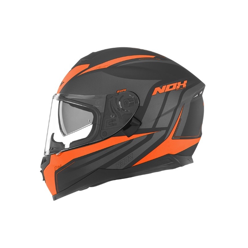 Integrální přilba na motorku NOX N302 Shape černo-oranžová