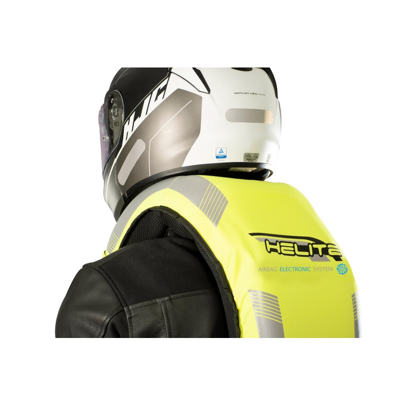 Gilet airbag électronique HELITE e-Turtle jaune fluo