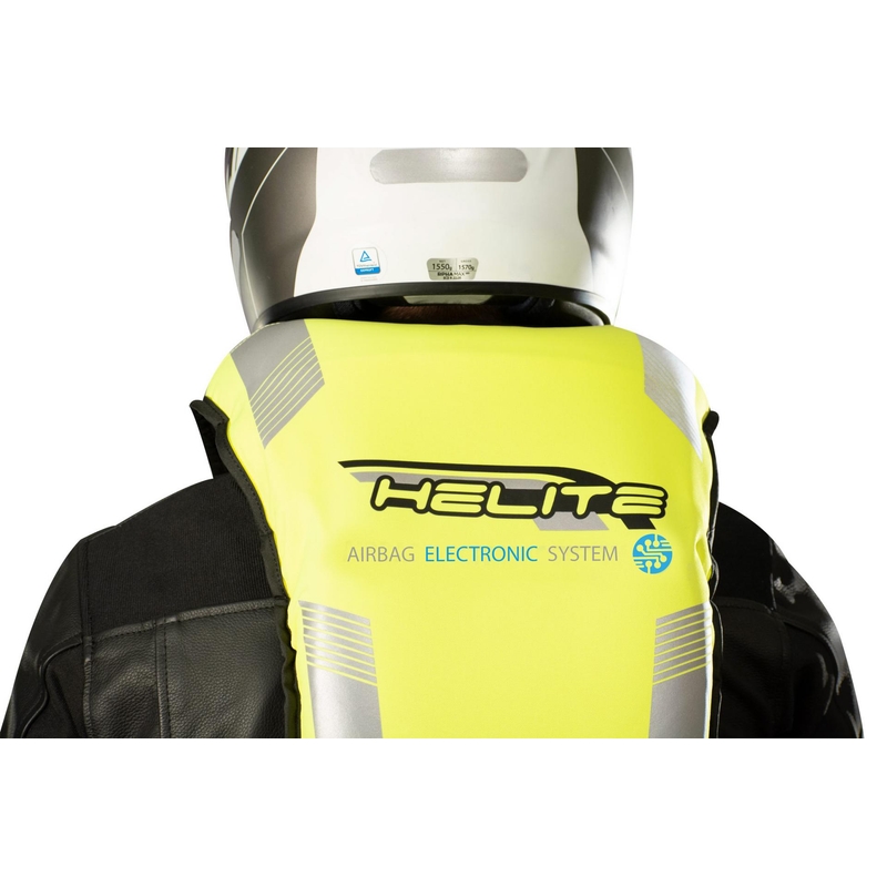 Gilet airbag électronique HELITE e-Turtle jaune fluo