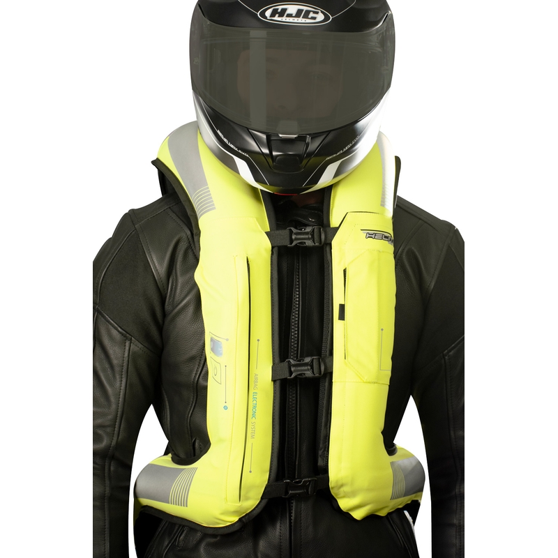 Gilet airbag électronique HELITE e-Turtle jaune fluo