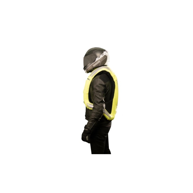 Gilet airbag électronique HELITE e-Turtle jaune fluo