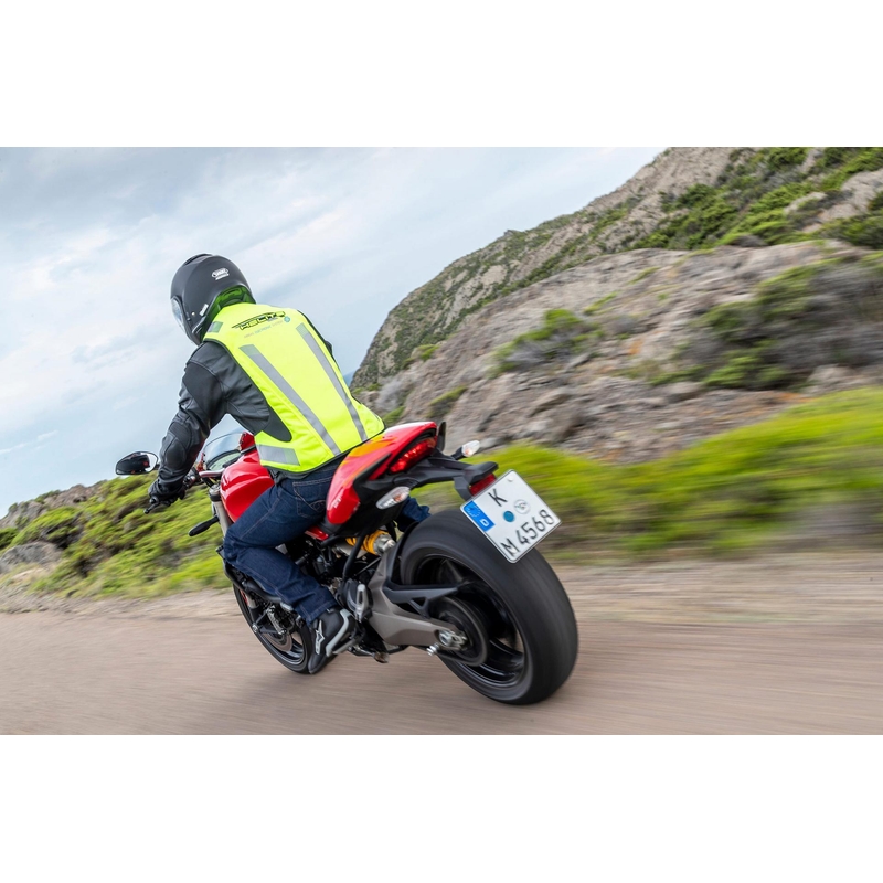Gilet airbag électronique HELITE e-Turtle jaune fluo