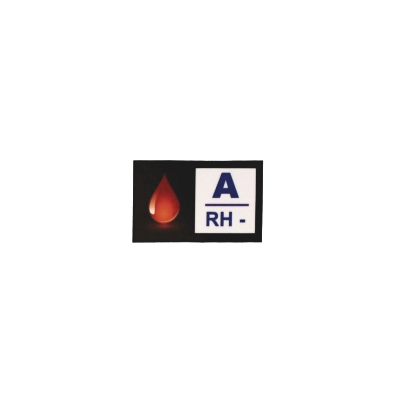 Autocollant avec groupe sanguin A RH-