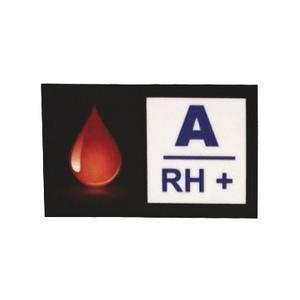 Autocollant avec le groupe sanguin A RH+