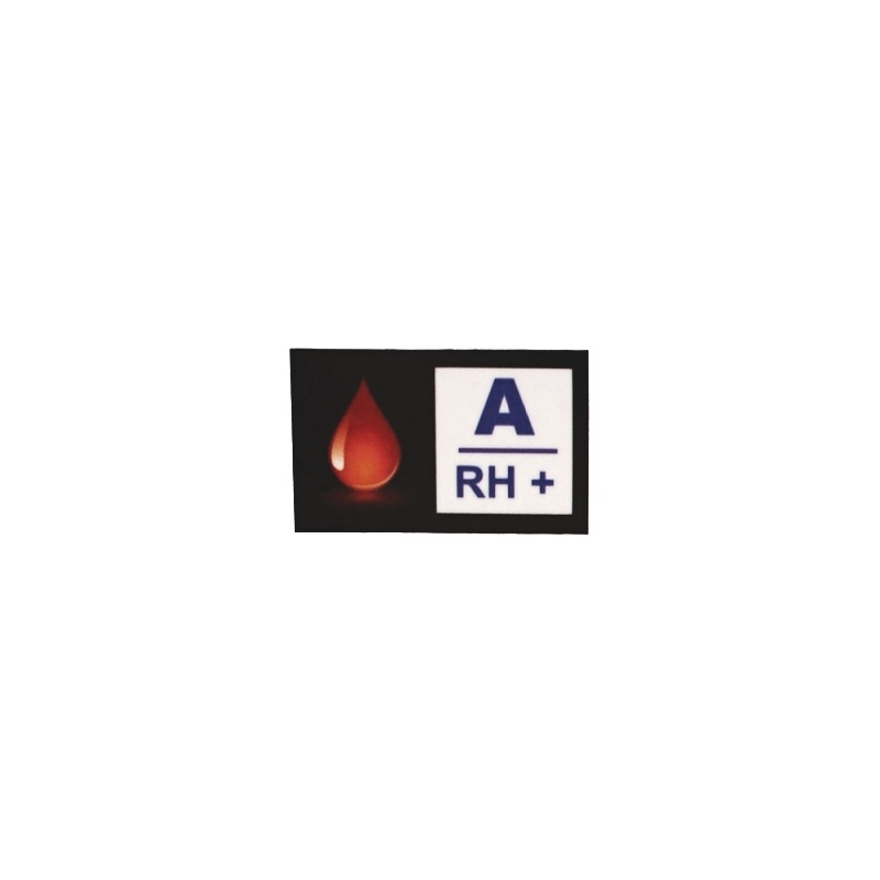 Autocollant avec le groupe sanguin A RH+
