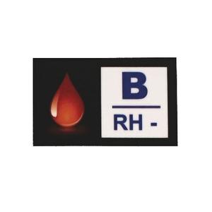 Autocollant avec groupe sanguin B RH-