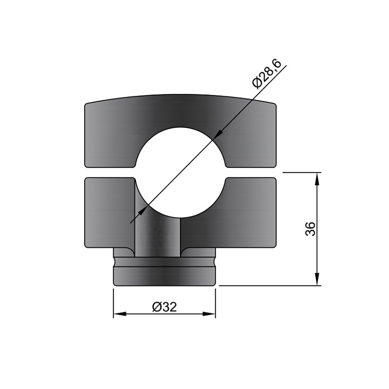 Support de guidon avec vis centrale Vicma