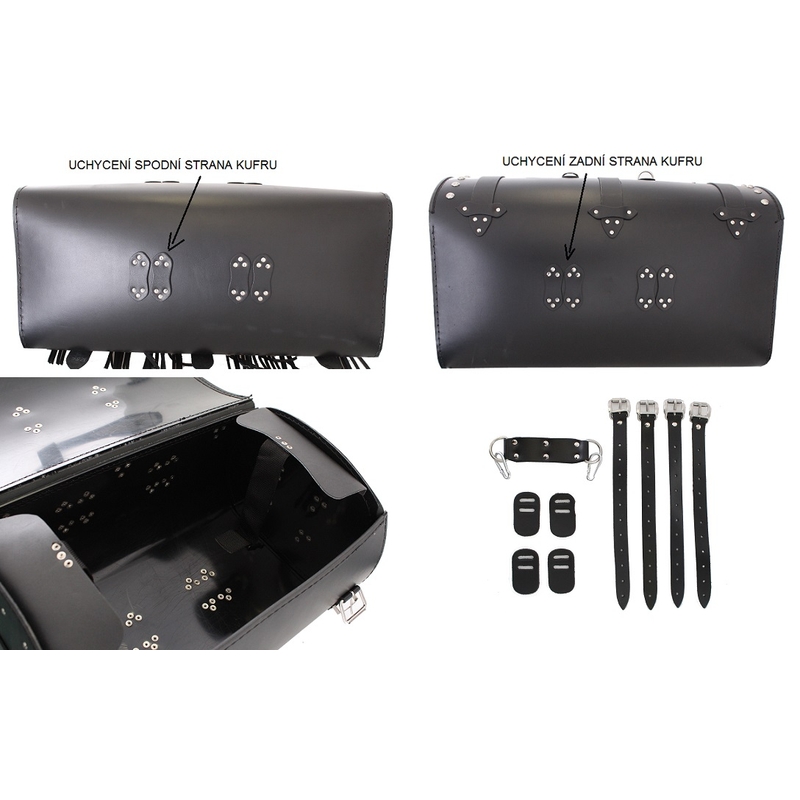 Chopper RSA-10C mallette moto en cuir - longueur 60