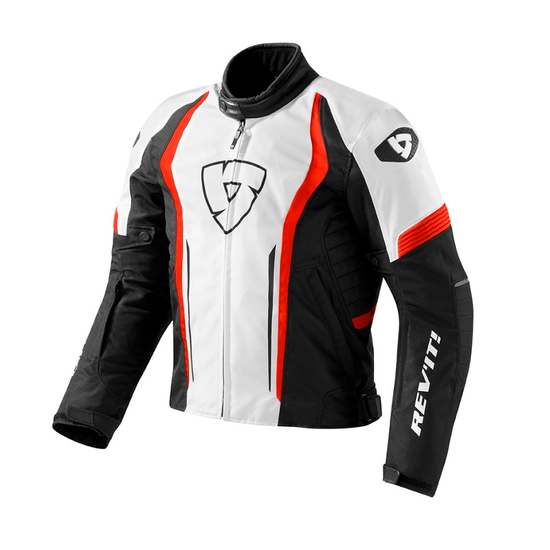 Bunda na motorku Revit Shield bílo-červená výprodej