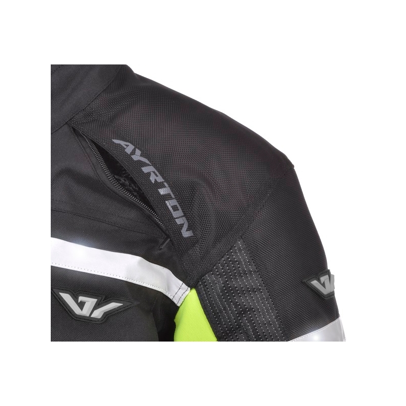 Bunda na motorku Ayrton Adventure černo-fluo žlutá výprodej